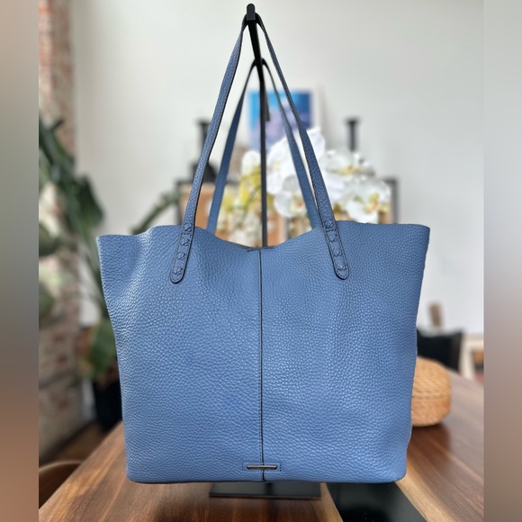 Rebecca Minkoff Blue Pebble Leather Tote - Picture 4 of 9